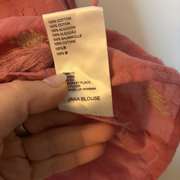 Anthropologie Seen Worn Kept Embroidered Blouse size 4 - Picture 7 of 8